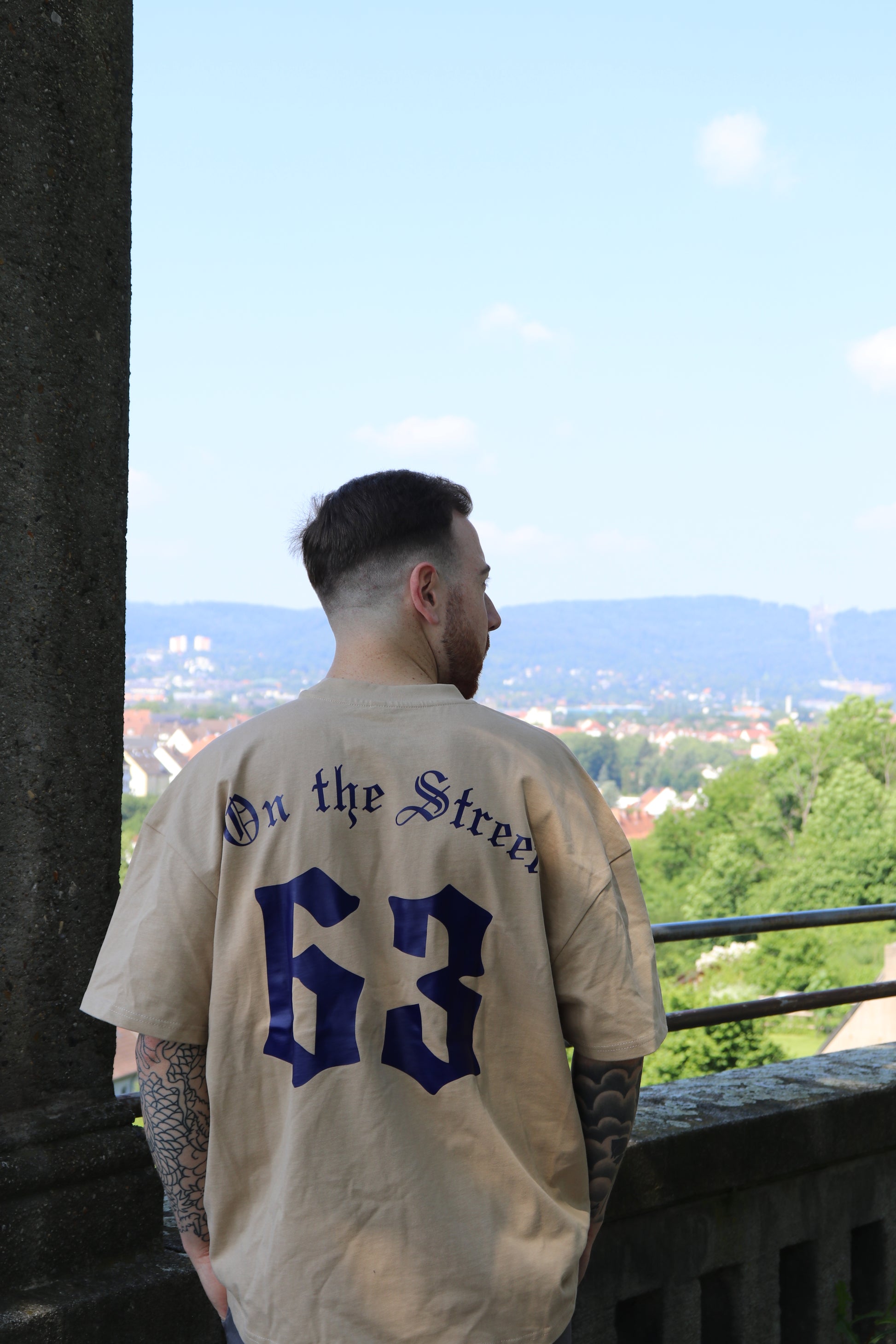 63 OTSV1 T-Shirt – ( Beige – Blau )